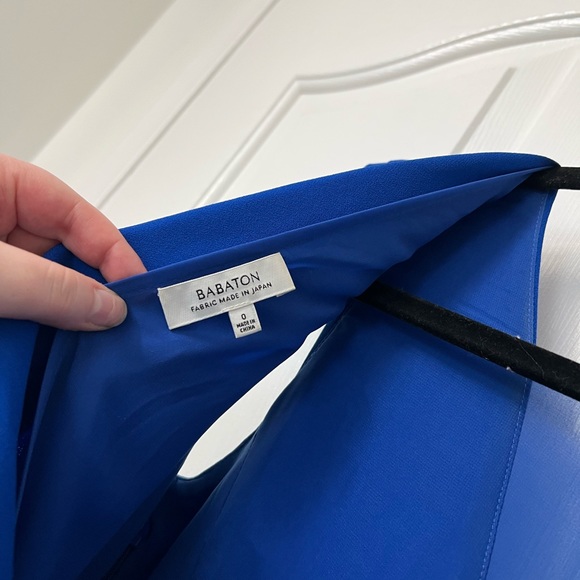 Pending local sale 💙Aritzia Babaton Rylan Draped Back Mini Dress - Picture 8 of 8